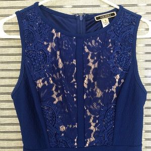 Blue body con cocktail dress